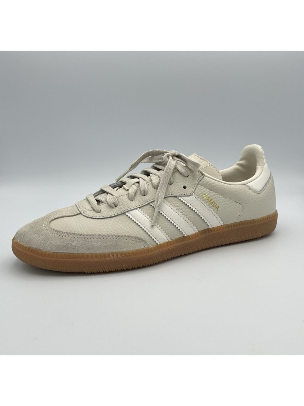 Adidas Samba OG Women’s Size 11 Leather Cream Aluminum Gum Sneakers Shoes IE7013